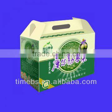 Corrugated plastic packaging box for fruit