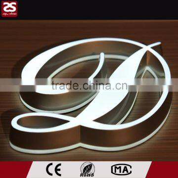 Frontlit acrylic letter illuminated advertising outdoor sign letter