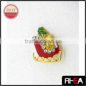 Delicate and Famous Fashion Alloy Christmas Sled Brooch Jewelry