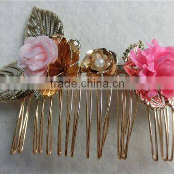 Turquoise Wedding Hair Comb Bridal Flower Comb Romantic Floral Head Picec Bridesmaid Gift Aqua Hair Pin for Brides FHCOC2001-1