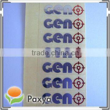 Thin metal company logo label