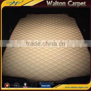 Durable eco-friendly 3d ribbed sewn interlocking leather trunk carpet