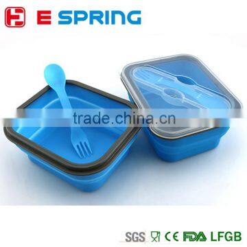 Silicone Soft Travel Portable Folding Lunch Box Food Container