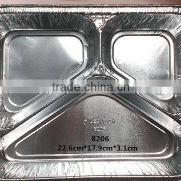 Disposable rectangle aluminium foil food container