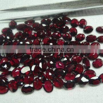 Indian Garnet Loose Gemstone Faceted Oval Cut