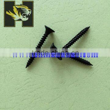 harden steel coating black fine thread screw for drywall