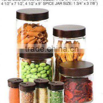 8pcs glass canister set