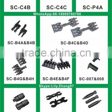 4 in 1 Out 4-way Perallel Solar Branch Plug for pv Power System photo-2