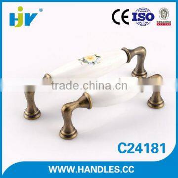 Made in Shenzhen high quality antique brass ceramic handles