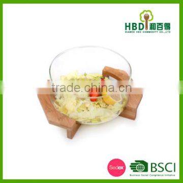 High Quality Bamboo Salad Bowl With Spoons,natural Living Bamboo Salad Bowls Wholesale photo-6
