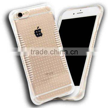 Soft Clear Slim Flexible TPU Bumper Cover Case for iphone 6 with Shockproof Protective Air Cushion Corner