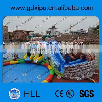 Inflatable commercial water park with slide equipment for sale