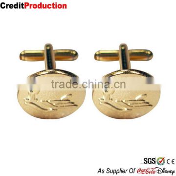 Custom Round gold enamel fashion jewelry cufflinks