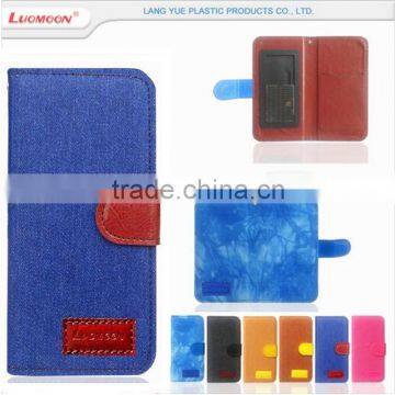 Universal Denim Flip Leather Mobile Phone Cover Case for Jiayu S3 G5s F2 G4 2 3 4 5 6 7 photo-1