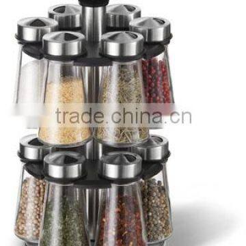 SINOGLASS Trade Assurance 12 Jars Glass Spice Display Rack