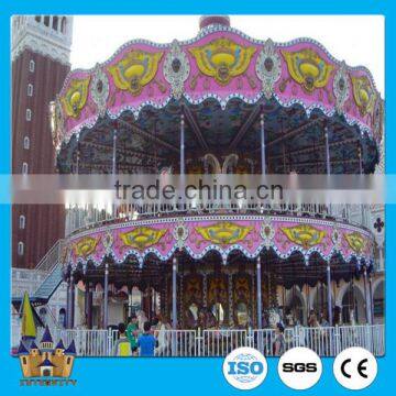 direct manufacturer & factory! new design double-deck carousel / luxury merry go round / fairground rides