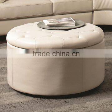 High quality Round PU leather Ottoman