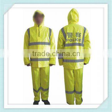 High quality thicken police raincoat 100% polyester raincoat for police