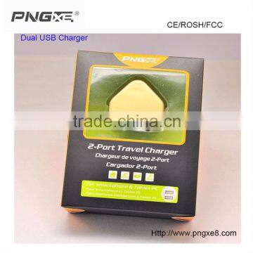 2014 New design 2.1A Dual USB travel charger