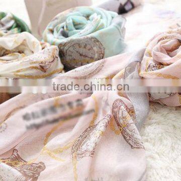 Hot fashionable lady scarf silk scarf