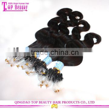 High Feedback 100% cheap remy indian human micro ring loop hair extensions