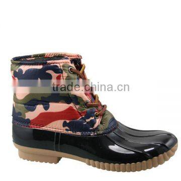 pvc shell bean boots women and men duck boots USA popular snow boots colourful ankle boots