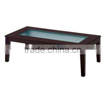 Customized modern glass top living room furniture glass coffee table