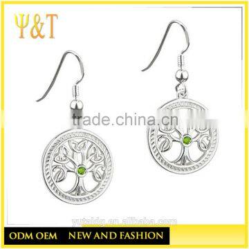 Jingli Jewelry factory Tree of Life Stainless Steel Earrings,Celtic Cross Tree of Life Dangle Earrings (YR-012)