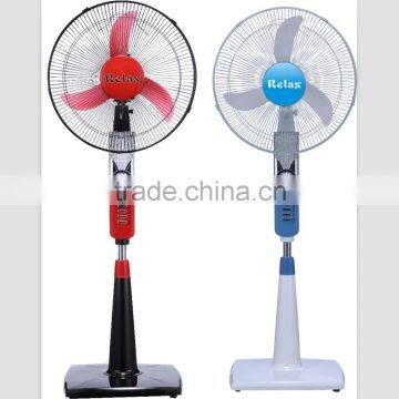 CHEAP PRICE 16'' 12V DC SOLAR FAN /WITH REMOTE CONTROL FLOOR STAND LED FAN