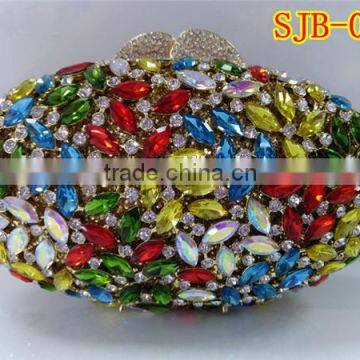 Noble ladies' style crystal handbag with rhinestone with attractive appearance for wedding