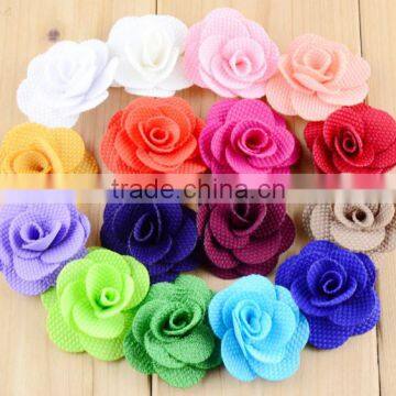 Fashion design exquisite handmade Thick linen rose flowers