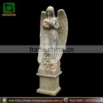 Marble carved cemetery angel statue