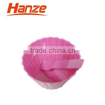 Food Grade Plastic PP Ice Cream Bowl With Spoon photo-4