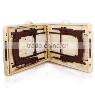 BonnieBeauty Beige Three Folding Beauty Massage Bed Made in China photo-6