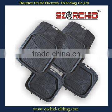 wholesale odors free 4pieces black pvc car mat making