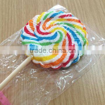 30g Multi-colored Sunflower Shape Round Flat Lollipop