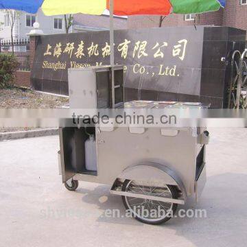 china ys made top sell, bicycle hotdog bike food cart 3 wheels and food cart with gas steamer