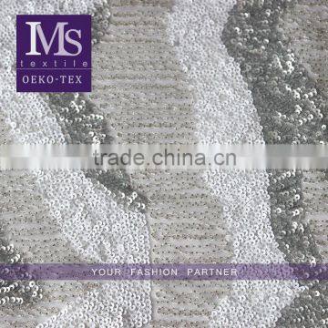 wholesale silver bling sequin upholstery cloths lace fabric