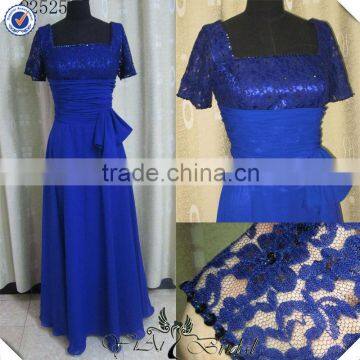 JJ2525 Popular Blue Mother Of The Bride Lace Dresses