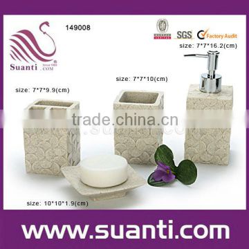 Wholesale custom polystone bath accessory set