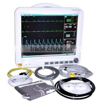 CE&ISO Cheap Professional Medical Large Touch Screen Handheld Portable Multi-Parameter Patient Monitor for Clinic Use-Shelly photo-2