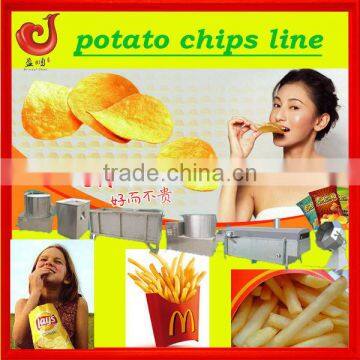 2013 industrial stainless steel fried potato crisps line/fried potato chips/potato strips production line