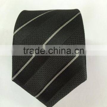 Men's navy 100% silk tie with diamond strip design