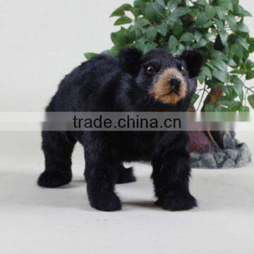 small relistic unstuffed teddy bear big eyes black bears