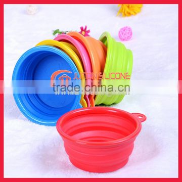 Colorful unbreakable silicone pet bowl & feeder for selling with factory price