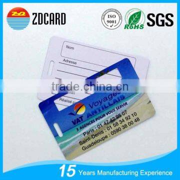 Matte Varnishing Plastic Writable Luggage Tag