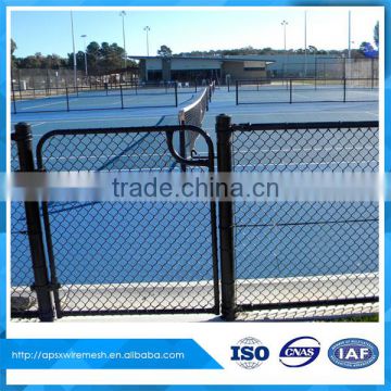 Black PVC coated chain mesh fencing