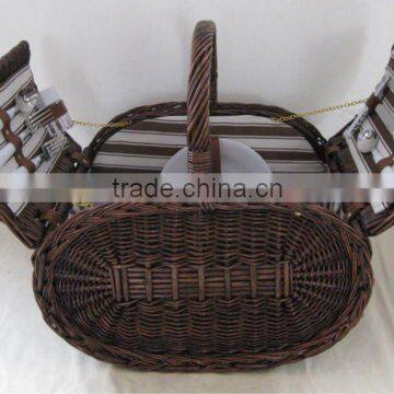 wicker picnic basket for two couple