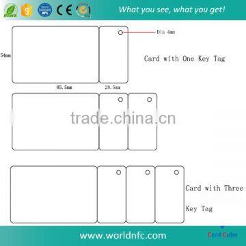 CR80 3 In 1 Barcode Plastic RFID NFC Key Tag Card photo-3