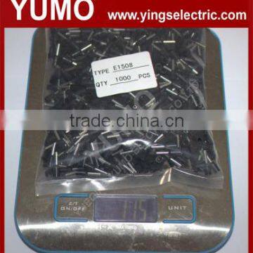 YUMO 100Pcs Insulated Wire Copper Connector Cord Pin End Crimp Terminals Kits AWG 10 Black E1508 photo-2